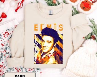 Felpa con la leggenda di Elvis Presley, maglione di Elvis Presley, felpa con cappuccio King Of Rock, gadget di Elvis Presley, regalo per fan di Elvis Presley, girocollo di Elvis
