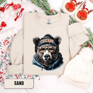 Vintage Chicago Football Sweatshirt, Trendy Chicago Football Fan Gifts, Chicago Football Game Day, Chicago Crewneck, Chicago Bears Hoodie