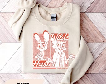 Nick Wilde Judy Hopps Sweatshirt, Disney Zootopia Characters Sweater, Disney Girls Trip Shirt, Disneyland Family Trip Hoodie, Zootopia Gifts