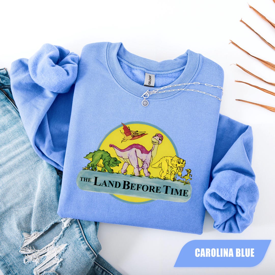 The Land Before Time Sweatshirt, Vintage Cartoon Dinosaur Apparel