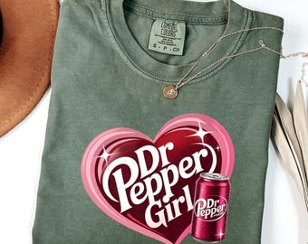 Camiseta "Solo una chica que ama Dr. Pepper", camiseta para amantes de los refrescos, regalo divertido para mujeres, camiseta para fans de Dr. Pepper, regalos para chicas amantes de Dr. Pepper