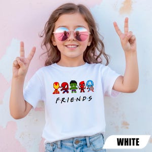 Marvel Superhero Friends Shirt, Avengers T-Shirt, Spiderman Captain America Hulk Ironman Tee, Avengers Friends Shirt, Gift For Friends image 7