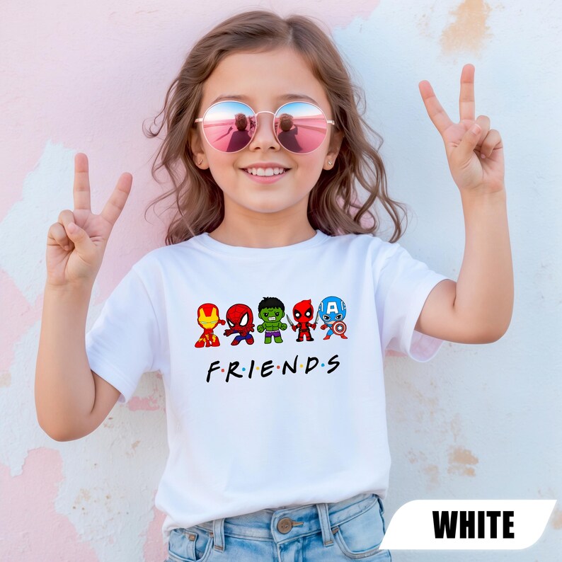 Marvel Superhero Friends Shirt, Avengers T-Shirt, Spiderman Captain America Hulk Ironman Tee, Avengers Friends Shirt, Gift For Friends image 7
