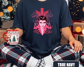 Comfort Colors® Pink Elvis Presley Coaster Shirt, Elvis Presley Concert T-Shirt, Elvis Presley Music Tee, Elvis Presley Gift, Elvis Fan Gift