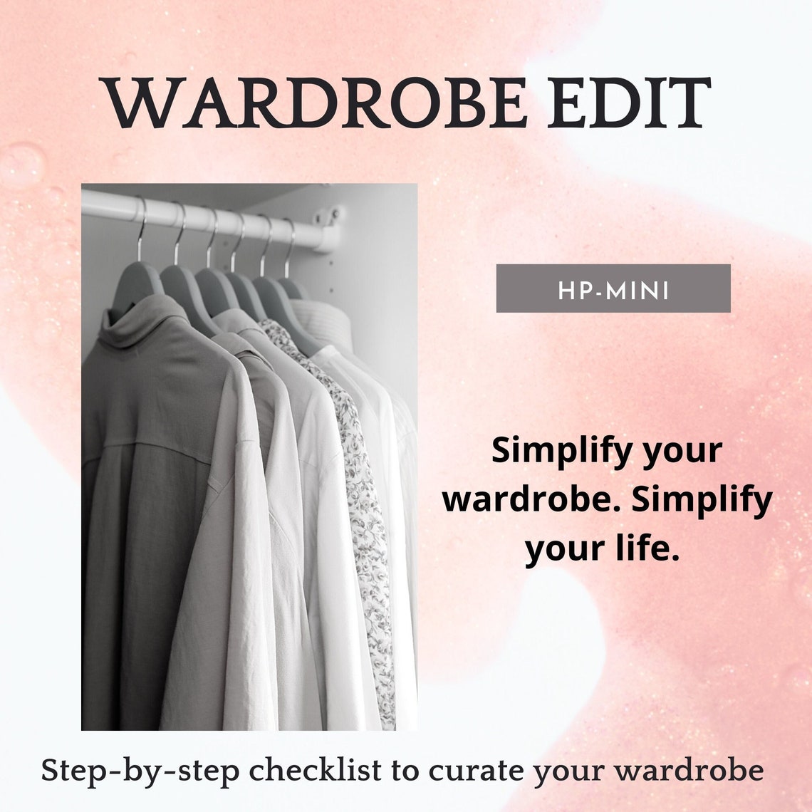 Wardrobe Editcloset Editcapsule Wardrobe Planner Etsy