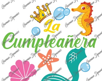 Mermaid Birthday PNG (Sirena Cumpleano)