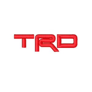 Op de afbeelding: Rood geborduurd TRD-logo.