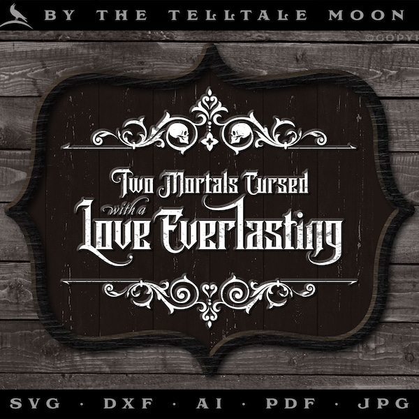 Gothic Romance "Love Everlasting" Artwork in Digital Format for Download (SVG, PDF, JPG, more)