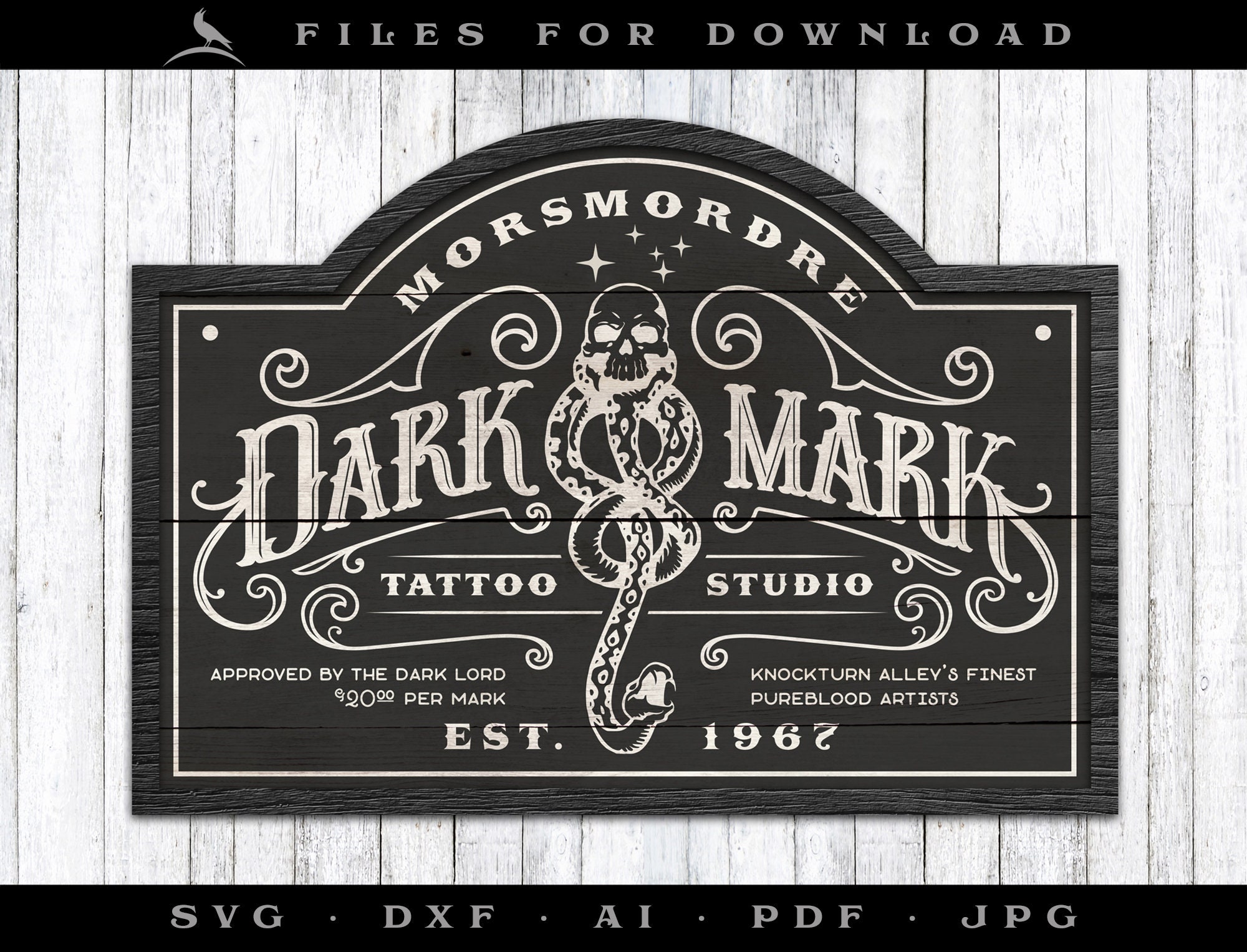 Full Set of Dark Arts tattoo Studio Designs in Etsy