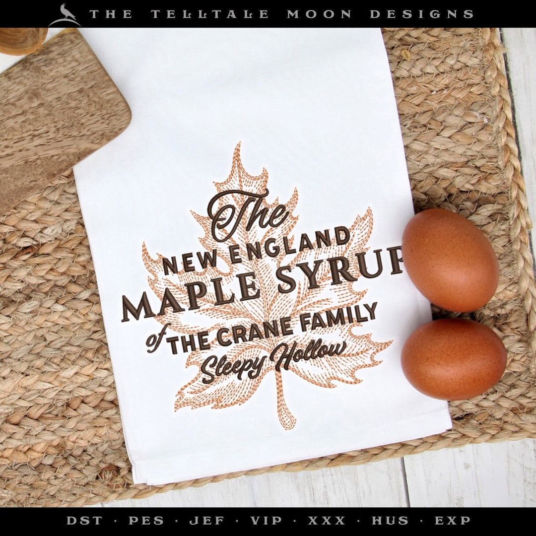 Machine Embroidery Sleepy Hollow Maple Syrup Design for Download 6, 7