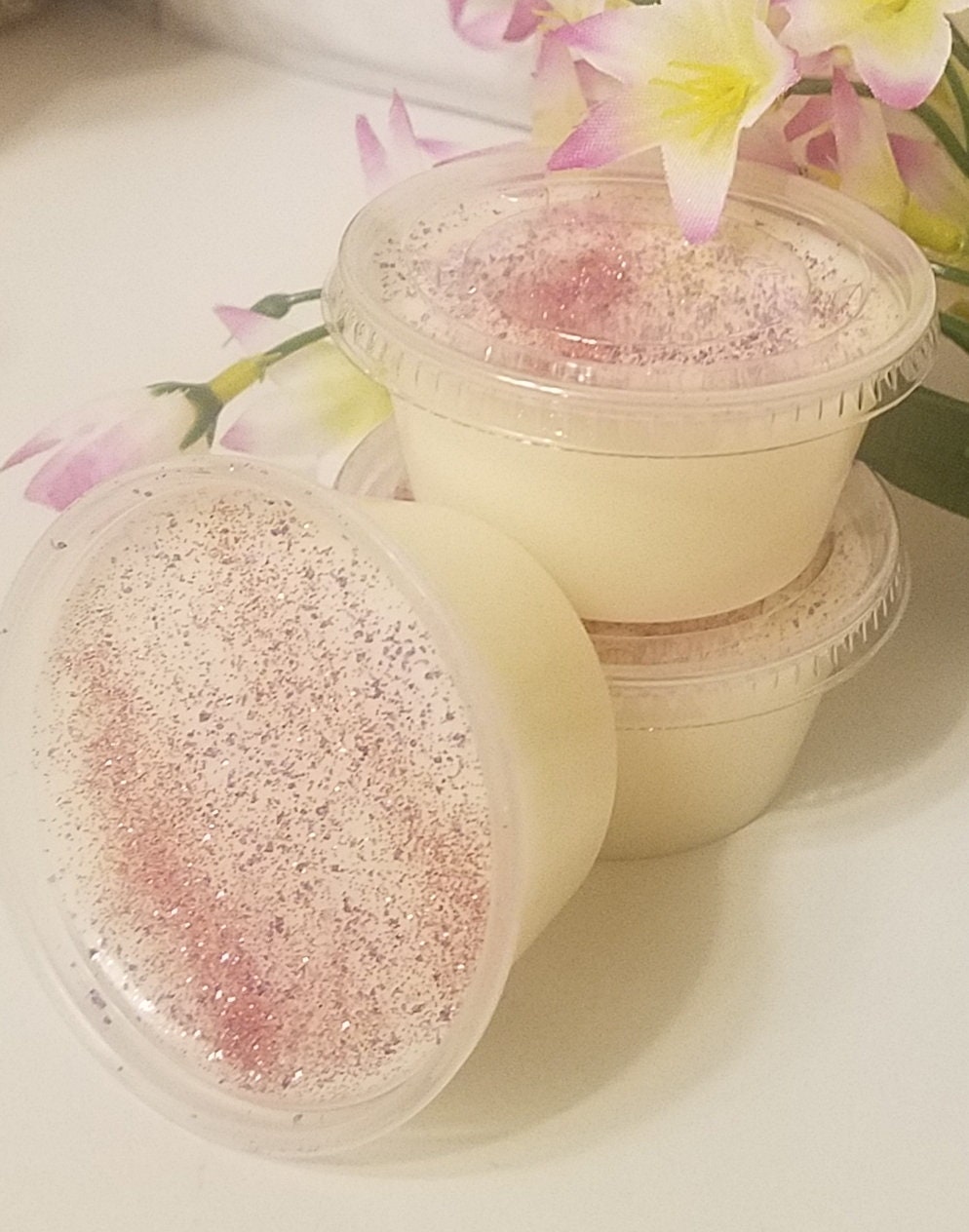 Fireside, 2 Oz Wax Melt Shot Cup With Glitter, Strong Scented Wax