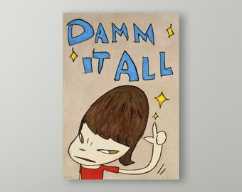 奈良美智　限定サイン入り版画「DAMM IT ALL」 il_340x270.4598194097_4j99.jpg