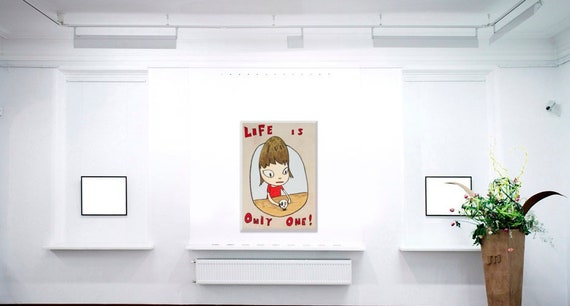 奈良美智 版画 【Life is only one】 奈良美智「Life is Only one」木版画 :: 絵画買取・販売 - シバヤマ