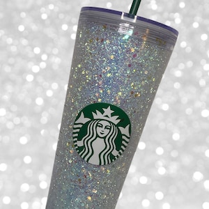 Crystal Glitter Snowglobe Tumbler - Starbucks Snowglobe Tumbler - Glitter Snowglobe Tumbler