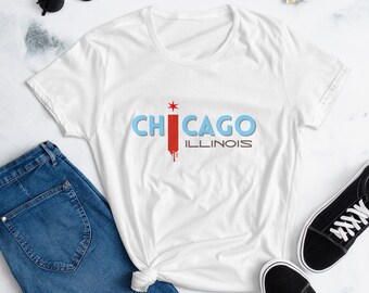 Camiseta de Mujer de Chicago Camiseta de Chicago Illinois