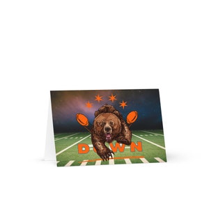 Cartão comemorativo do Chicago Bears Football Bear Down