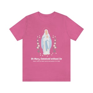 Our Lady of Grace Shirt | Catholic T-shirt | Religious Gift | Marian Apparel | Mother of God Tee | Blessed Virgin Mary Clothing