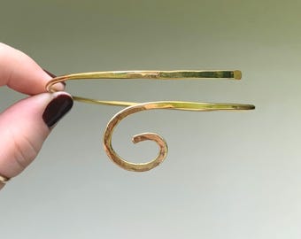 Custom Arm Cuff | Hammered Swirl Arm Cuff | Armlet | Bracelet | Bohemian | Goddess | Band | Bangle | Jewelry | Gift | Matching |
