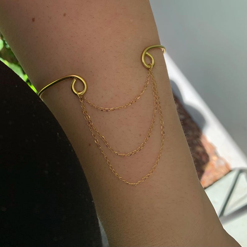 Triple Chain Arm Cuff | Arm Cuff | Armlet | Bracelet | Bohemian ...