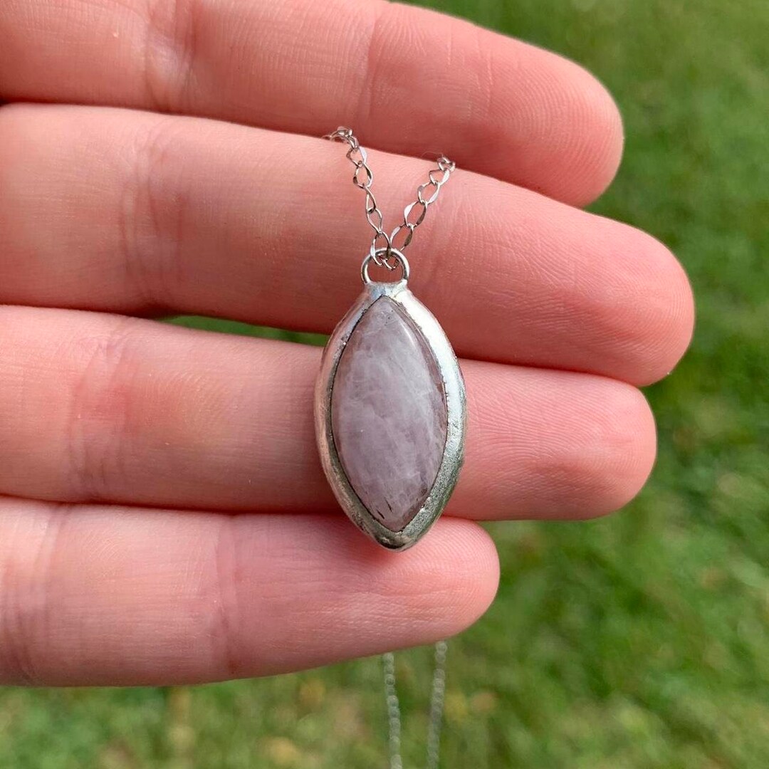 Lavender Jade Pendant Etsy