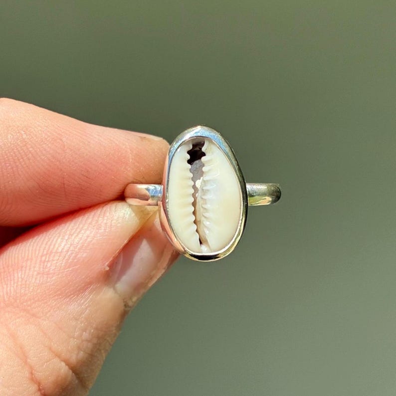 Cowrie Shell Ring | Sterling Silver | Minimalist Silver Gifting Gifts ...