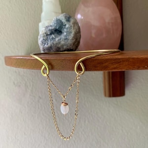 Brazalete de cadena de cristal personalizado / Brazalete / Brazalete / Pulsera / Boho / Diosa / Banda / Brazalete / Joyería / Regalo / A juego /