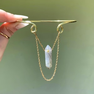 Custom Crystal Chain Arm Cuff | Arm Cuff | Armlet | Bracelet | Bohemian | Goddess | Band | Bangle | Jewelry | Gift | Matching | Star Charm