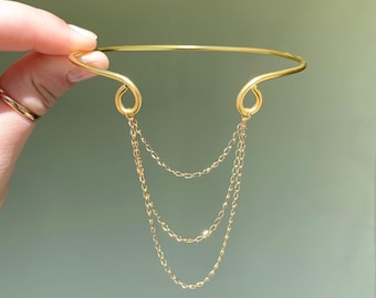 Triple Chain Arm Cuff | Arm Cuff | Armlet | Bracelet | Bohemian | Goddess | Band | Bangle | Jewelry | Gift | Matching |