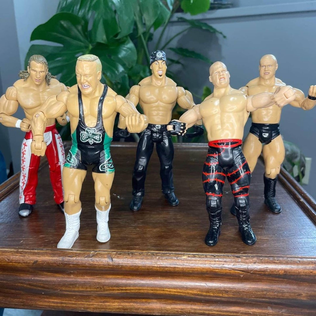 Lot of 5 WWE Jakks Action Figures Chuck Palumbo Fit Finlay Etsy