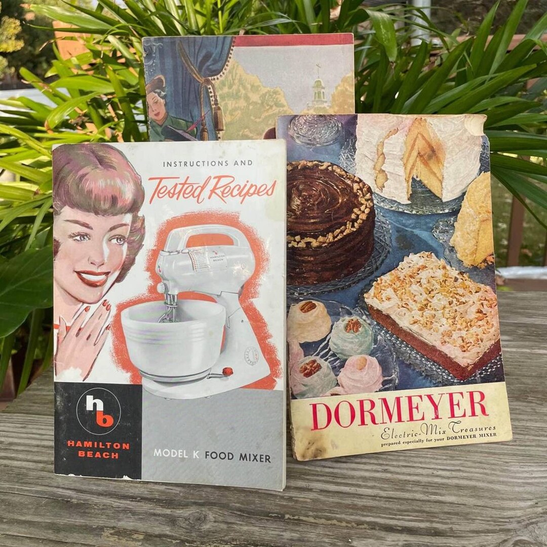 3 Vintage Cookbooks 1949 DORMEYER Electric Mix Treasures COOK BOOK