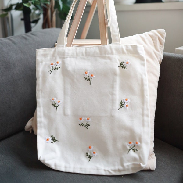 Embroidered Tote Bag - Etsy