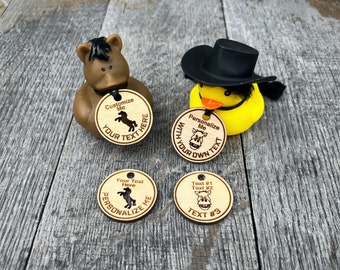 Étiquettes personnalisées bronco buck duck tag personnalisées Étiquettes personnalisées you've been bucké pour tronçonner les broncos carte personnalisée canards en caoutchouc jolie étiquette buck buck bronco