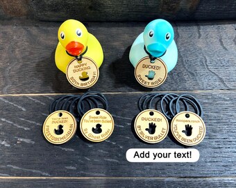 Custom tags wooden duck tag personalized youve been ducked tags for ducking custom card duck rubber cute tag gift for him offroad ducking