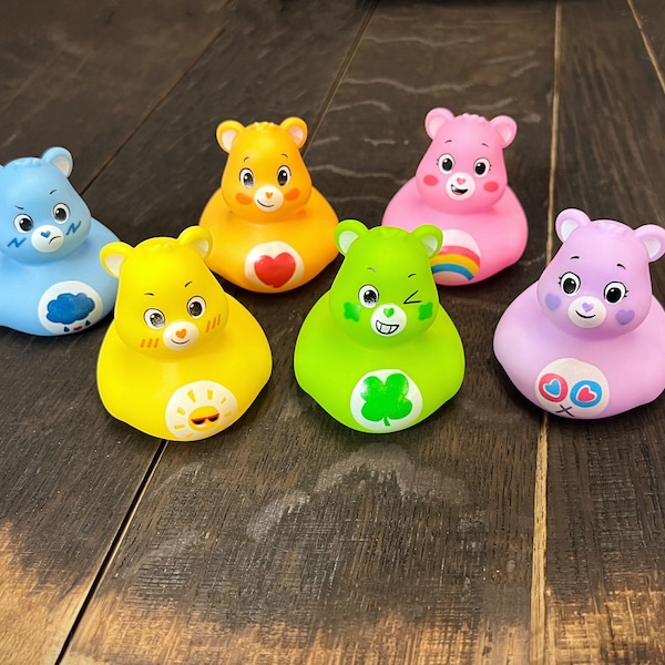 Care bear duck care bears duck favor carebear rubber duck for ducking grumpy bear tenderheart funshine bear good luck cheer bear share bear