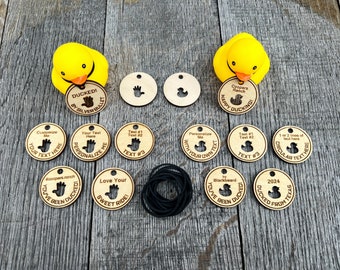 Custom tags wooden tag personalized duck youve been ducked tags for ducking custom card duck rubber cute tag for jeeps gift for jeep owner