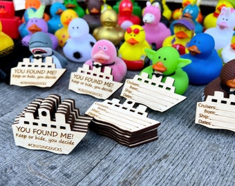Cruise ducks cruising tag custom souvenir family gift for cruiser collectible toy bag of rubber ducks for hiding cruise ship family cruise