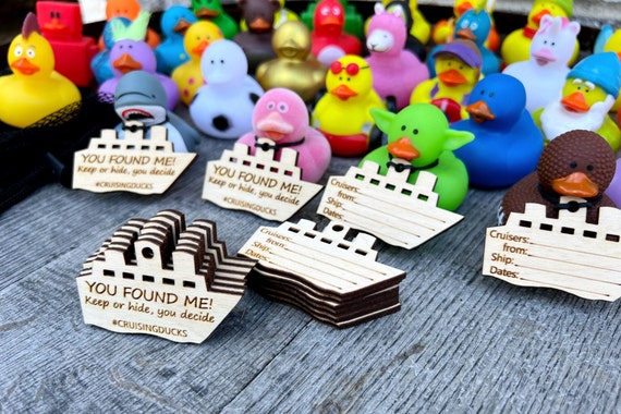 Cruise ducks cruising tag custom souvenir family gift for cruiser collectible toy bag of rubber ducks for hiding cruise ship family cruise