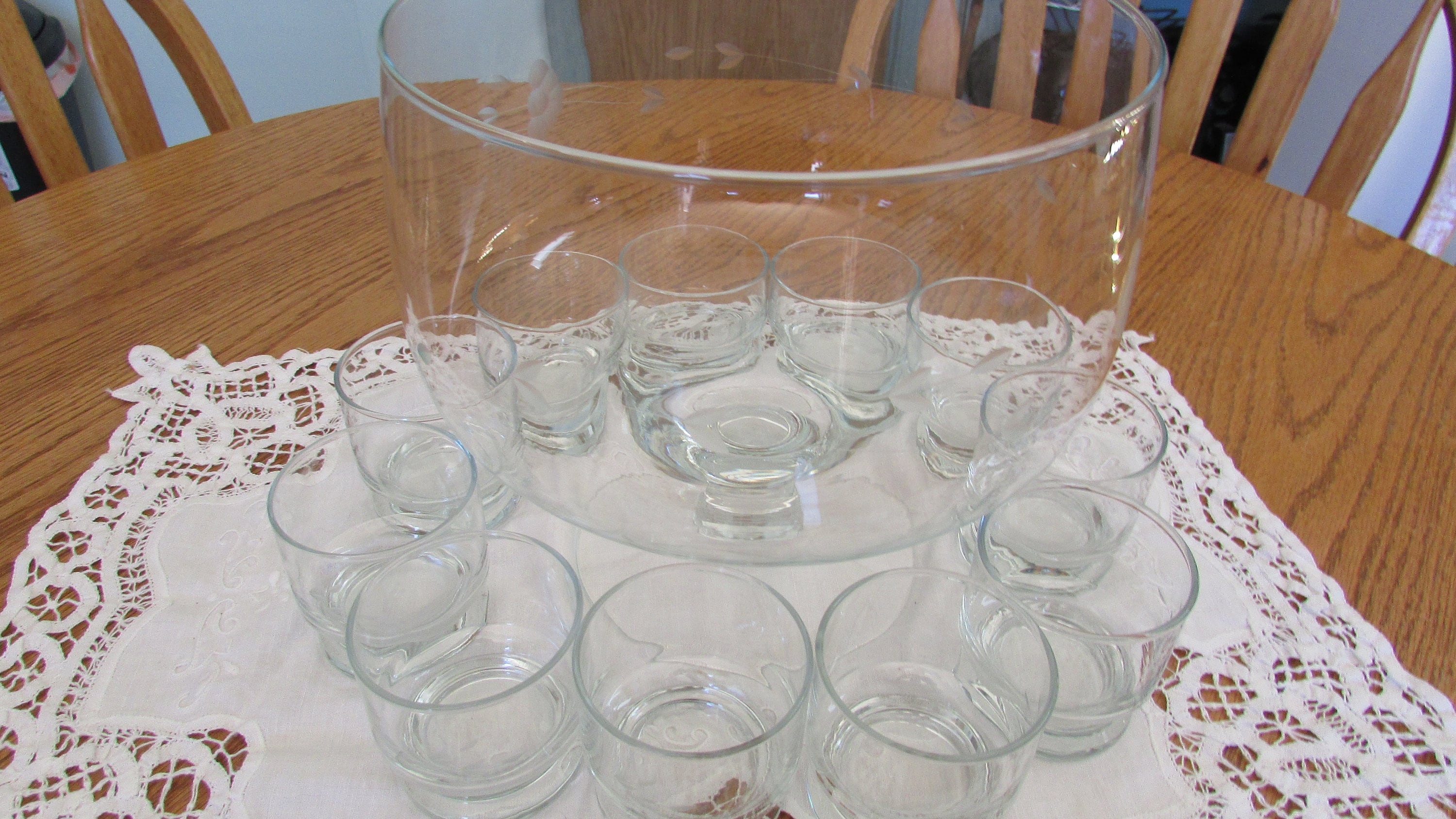 Princess House Punch Bowl Set Etsy