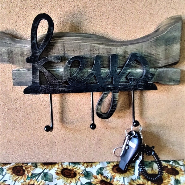 Driftwood Key Rack Etsy