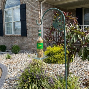 John Deere wine bottle Bird feeder