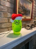 8.5 inch Grinch Plug in Light with plush hat….