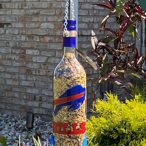 Buffalo Bills wine bottle Bird feeder