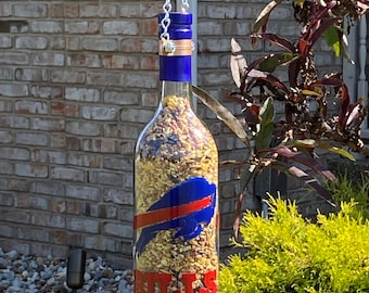 Buffalo Bills wine bottle Bird feeder