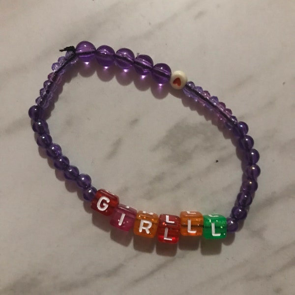 PurpleStars02 inspired "GIRLL" Bracelet