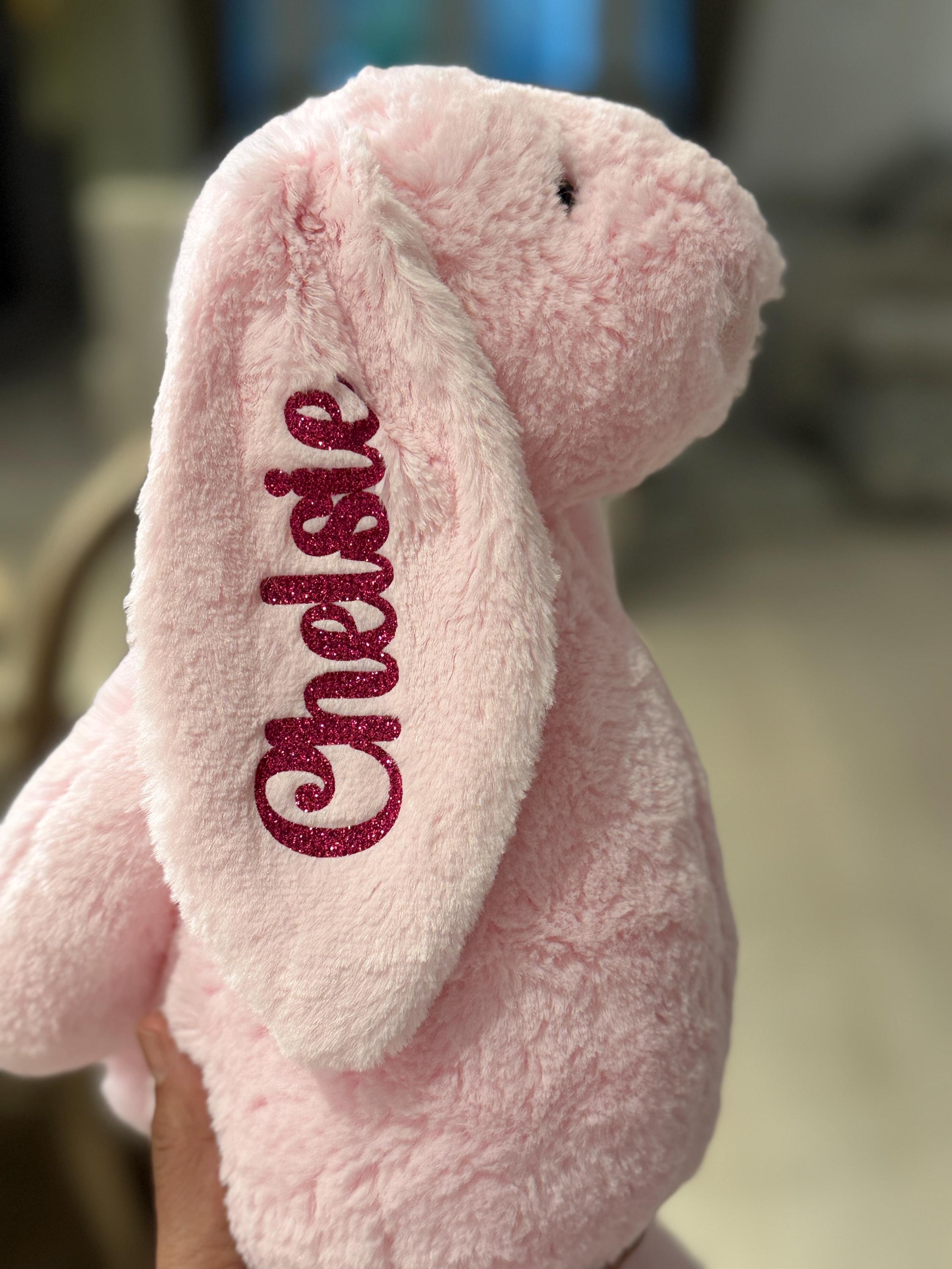 Personalized Jelly Cat Style Bunny'  Stuffed Personalized Easter Bunny with Name, First Easter/Newborn Gift, Monogrammed Easter Bunny