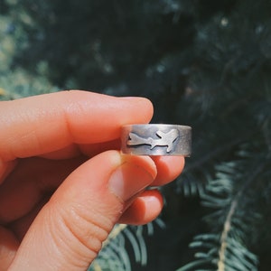 Silver Koi Fish Ring