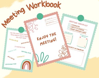 JW Meeting Activity Workbook | Kids Ages 4-7 | PDF Download - Etsy