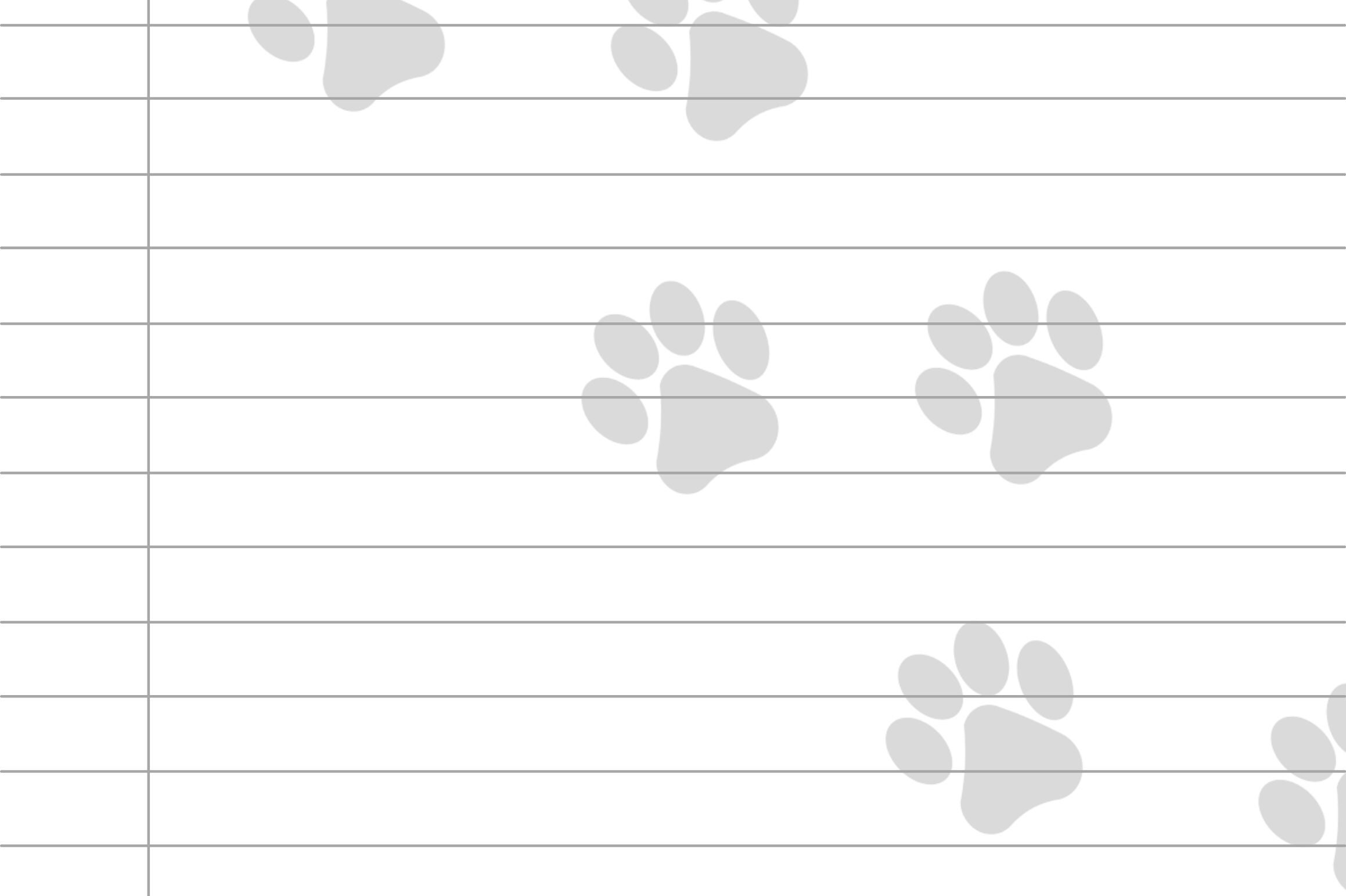 Paw Print Lined Paper | PDF Download | JW | Letter Writing | Note ...