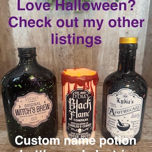 Bouteilles de potion d'Halloween, décoration effrayante d'apothicaire image 8