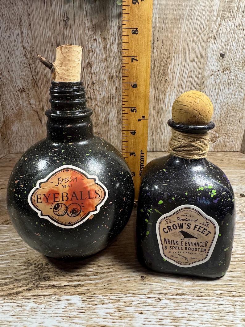 Bouteilles de potion d'Halloween, décoration effrayante d'apothicaire image 3